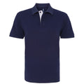 Navy- White - Front - Asquith & Fox Mens Classic Fit Contrast Polo Shirt