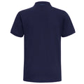 Navy- White - Back - Asquith & Fox Mens Classic Fit Contrast Polo Shirt