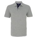 Heather- Navy - Front - Asquith & Fox Mens Classic Fit Contrast Polo Shirt