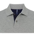 Heather- Navy - Back - Asquith & Fox Mens Classic Fit Contrast Polo Shirt