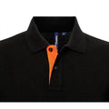 Black- Orange - Lifestyle - Asquith & Fox Mens Classic Fit Contrast Polo Shirt