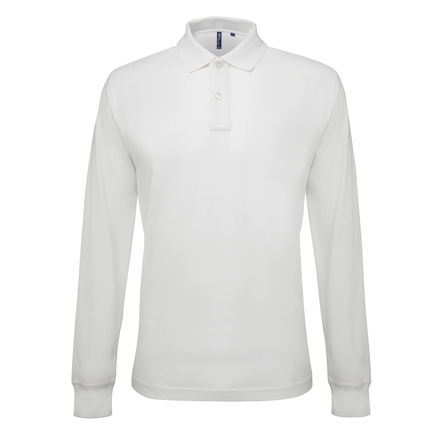 White - Front - Asquith & Fox Mens Classic Fit Long Sleeved Polo Shirt