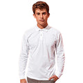 White - Back - Asquith & Fox Mens Classic Fit Long Sleeved Polo Shirt
