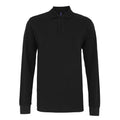 Black - Front - Asquith & Fox Mens Classic Fit Long Sleeved Polo Shirt