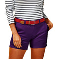 Purple - Back - Asquith & Fox Womens-Ladies Classic Fit Shorts