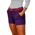 Purple - Side - Asquith & Fox Womens-Ladies Classic Fit Shorts