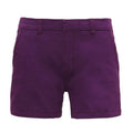 Purple - Front - Asquith & Fox Womens-Ladies Classic Fit Shorts