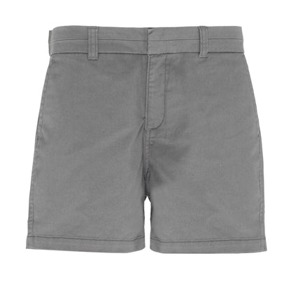 Slate - Front - Asquith & Fox Womens-Ladies Classic Fit Shorts