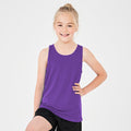 Purple - Back - AWDis Just Cool Childrens-Kids Plain Sleeveless Vest Top