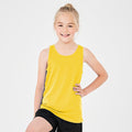 Sun Yellow - Back - AWDis Just Cool Childrens-Kids Plain Sleeveless Vest Top