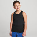 Jet Black - Back - AWDis Just Cool Childrens-Kids Plain Sleeveless Vest Top