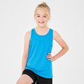 Sapphire Blue - Back - AWDis Just Cool Childrens-Kids Plain Sleeveless Vest Top