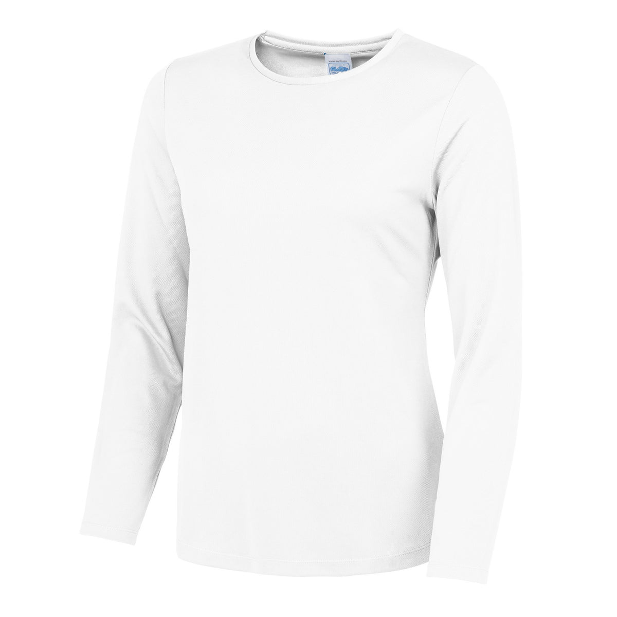 Arctic White - Front - AWDis Just Cool Womens-Ladies Girlie Long Sleeve T-Shirt