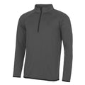 Charcoal- Jet Black - Front - AWDis Just Cool Mens Half Zip Sweatshirt
