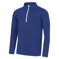 Royal Blue- Arctic White - Front - AWDis Just Cool Mens Half Zip Sweatshirt