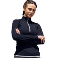 French Navy- Arctic White - Side - AWDis Just Cool Womens-Ladies Half Zip Sweatshirt