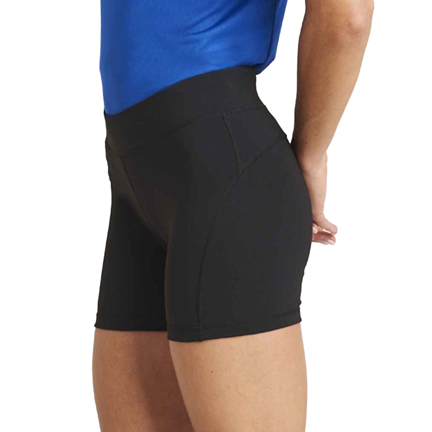 Jet Black - Side - AWDis Just Cool Womens-Ladies Girlie Cool Training Shorts
