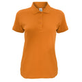 Pumpkin Orange - Front - B&C Womens-Ladies Safran Timeless Polo Shirt