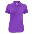 Purple - Front - B&C Womens-Ladies Safran Timeless Polo Shirt