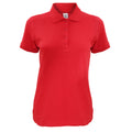 Red - Front - B&C Womens-Ladies Safran Timeless Polo Shirt