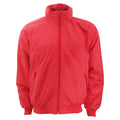 Red- Warm Grey - Front - B&C Mens Padded Waterproof Crew Bomber