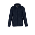 Navy- Warm Grey - Front - B&C Mens Multi Active Hooded Fleece Lined Jacket