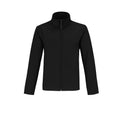 Black- Black - Front - B&C Mens Two Layer Water Repellent Softshell Jacket