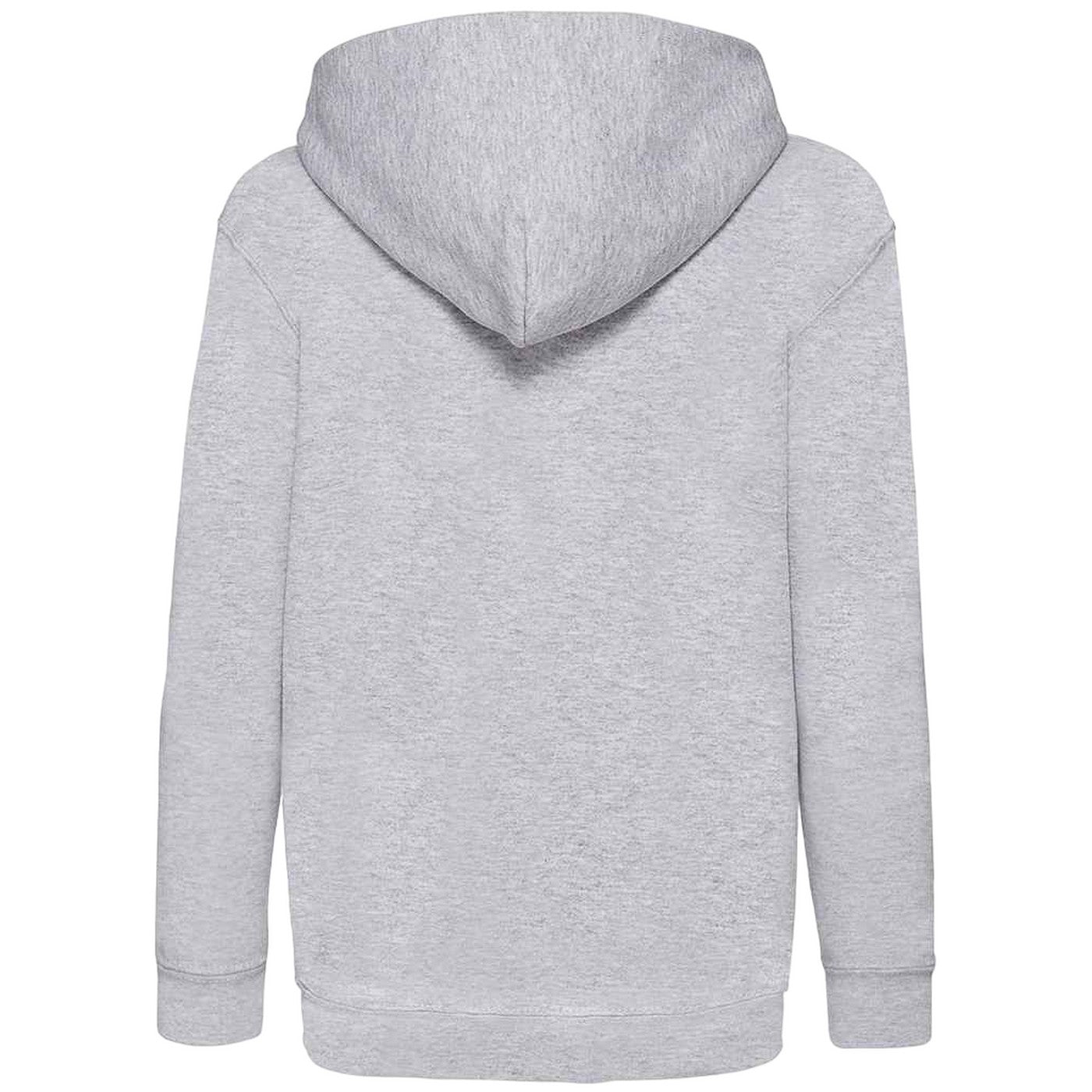 Heather Grey - Back - Fruit Of The Loom Kids Unisex Classic 80-20 Hoodie