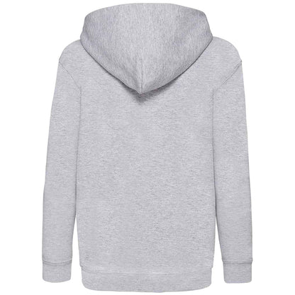 Heather Grey - Back - Fruit Of The Loom Kids Unisex Classic 80-20 Hoodie