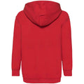 Red - Back - Fruit Of The Loom Kids Unisex Classic 80-20 Hoodie