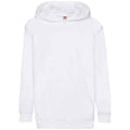 White - Front - Fruit Of The Loom Kids Unisex Classic 80-20 Hoodie