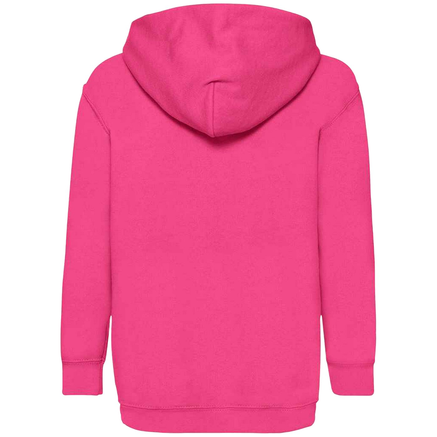 Fuchsia - Back - Fruit Of The Loom Older Kids Unisex Classic 80-20 Hoodie