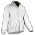 Neon White - Front - Spiro Mens Reflec-Tex Windproof Hi-Vis Jacket