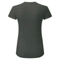 Charcoal - Back - Tri Dri Womens-Ladies Panelled Crew Neck T-Shirt