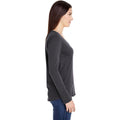 Coal - Side - American Apparel Womens-Ladies Long Sleeve Ultra Wash T-Shirt