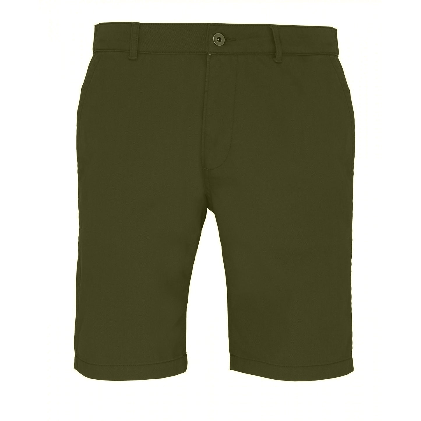 Olive - Front - Asquith & Fox Mens Casual Chino Shorts