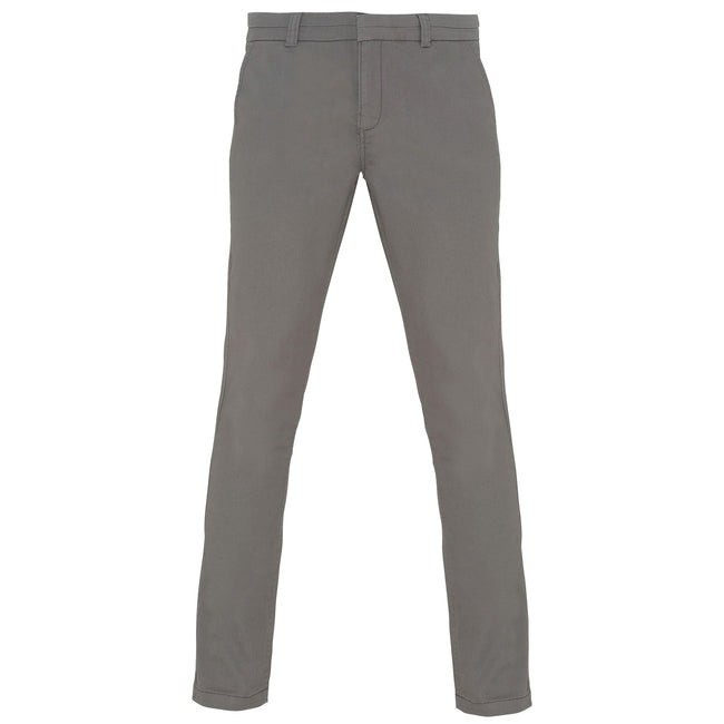 Slate - Front - Asquith & Fox Womens-Ladies Casual Chino Trousers