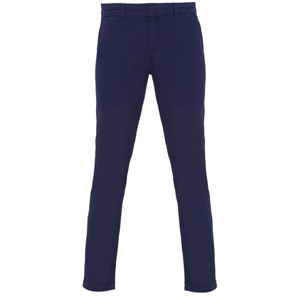 Navy - Front - Asquith & Fox Womens-Ladies Casual Chino Trousers