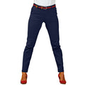 Navy - Back - Asquith & Fox Womens-Ladies Casual Chino Trousers