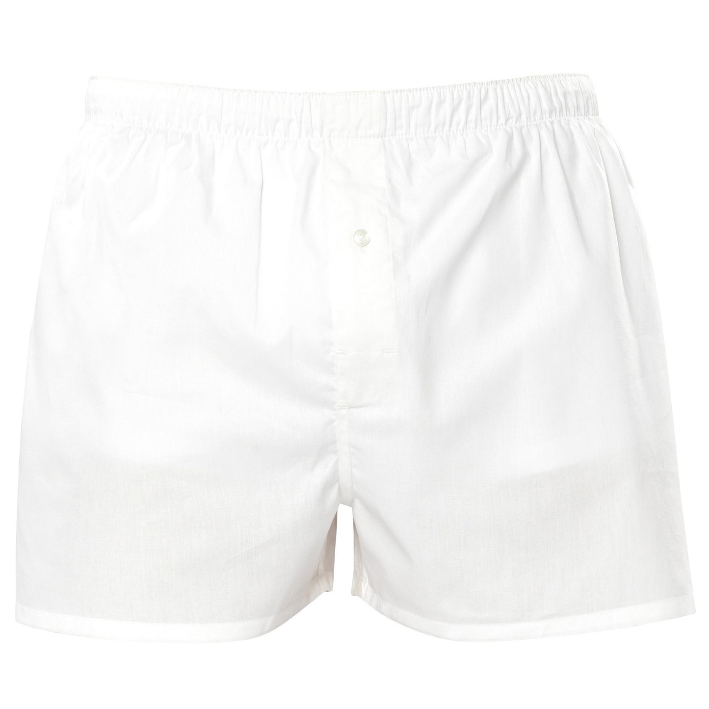 White - Front - Asquith & Fox Mens Classic Elasticated Boxers-Underwear