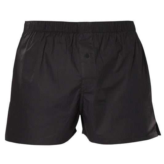 Black - Front - Asquith & Fox Mens Classic Elasticated Boxers-Underwear
