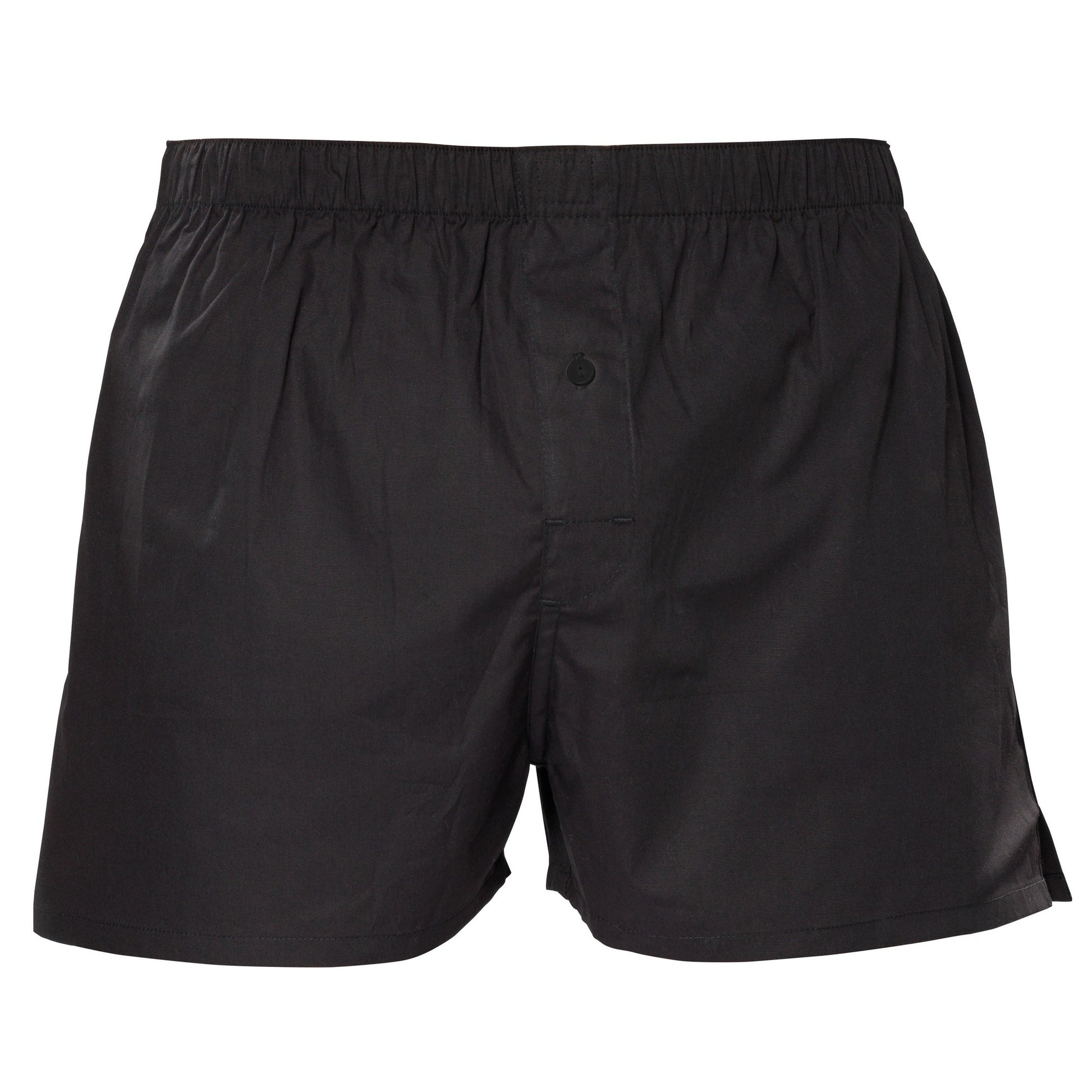 Black - Front - Asquith & Fox Mens Classic Elasticated Boxers-Underwear