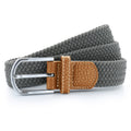 Slate - Front - Asquith & Fox Mens Woven Braid Stretch Belt