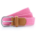 Pink Carnation - Front - Asquith & Fox Mens Woven Braid Stretch Belt