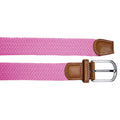 Pink Carnation - Back - Asquith & Fox Mens Woven Braid Stretch Belt