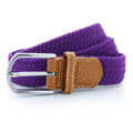 Purple - Front - Asquith & Fox Mens Woven Braid Stretch Belt
