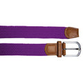 Purple - Back - Asquith & Fox Mens Woven Braid Stretch Belt