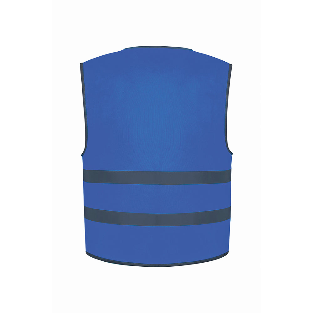 Royal Blue - Back - Yoko Hi-Vis Childrens-Kids Reflective Border Waistcoat