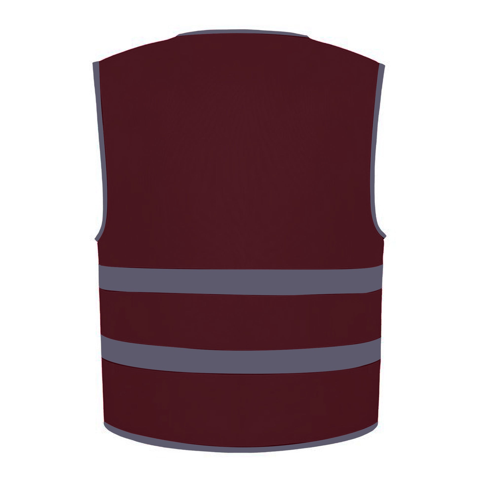 Maroon - Back - Yoko Hi-Vis Childrens-Kids Reflective Border Waistcoat