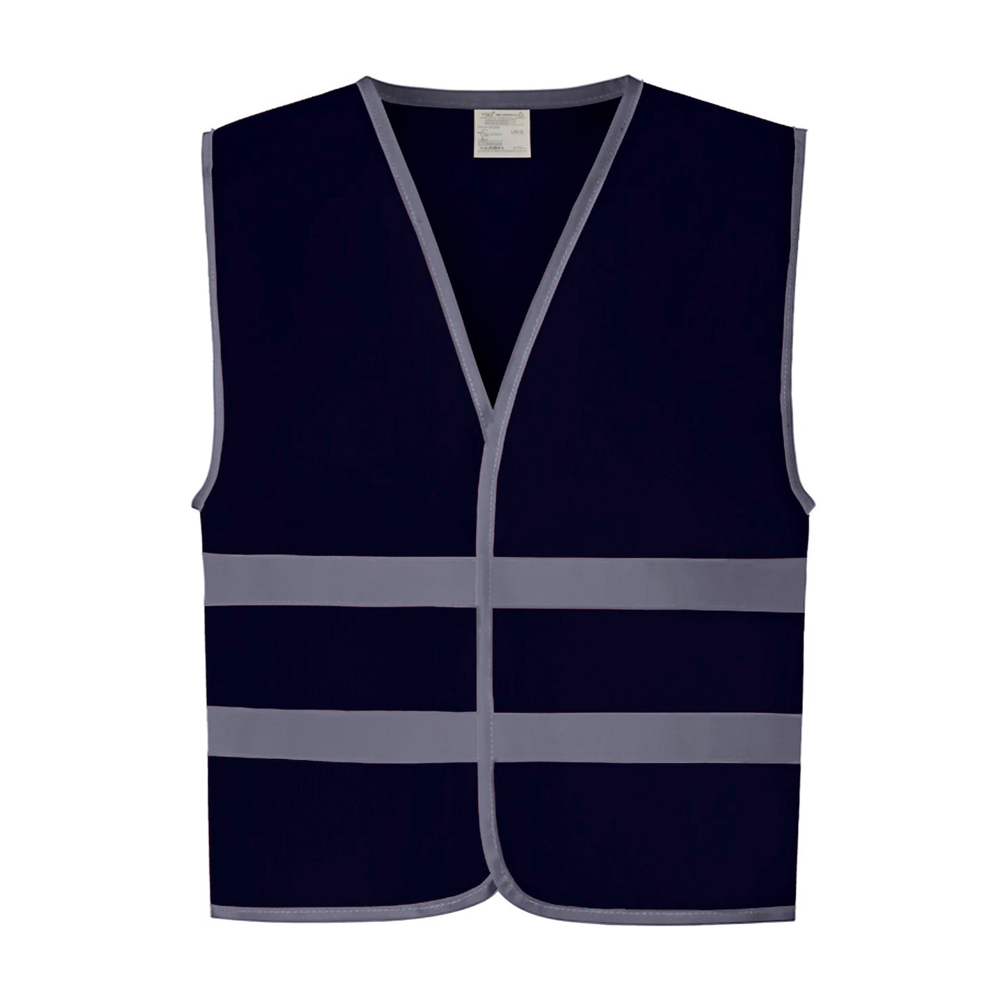 Navy - Front - Yoko Hi-Vis Childrens-Kids Reflective Border Waistcoat